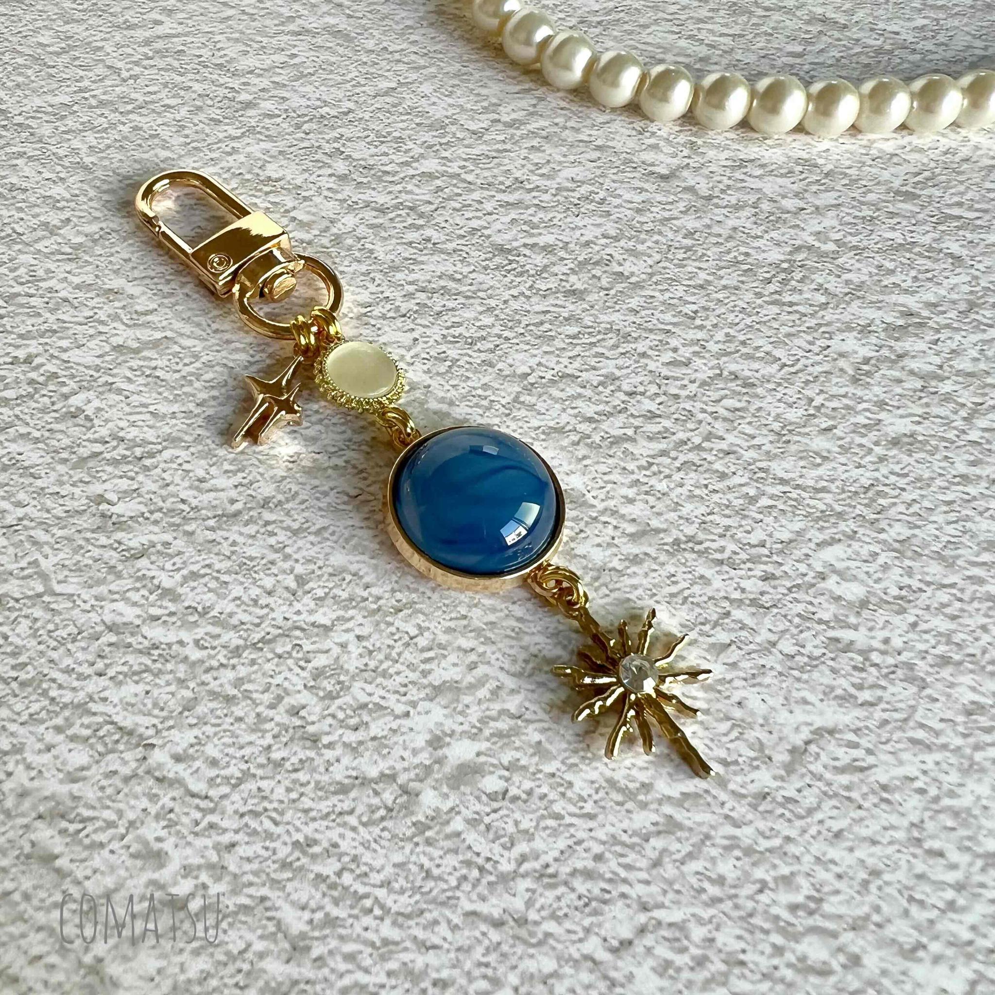 惑星チャームストラップ付きスマホケース スマホストラップ付きカバー | 7枚目